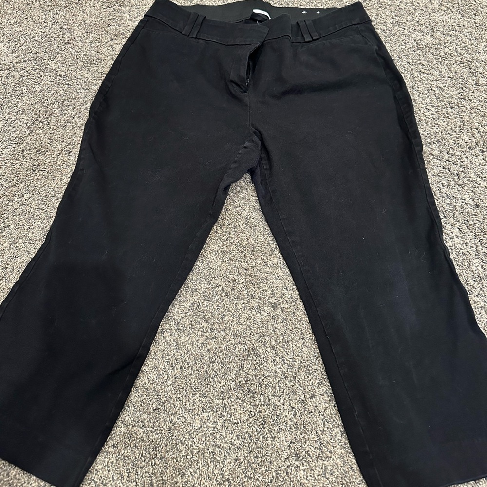 Lane Bryant black crop pants size 16